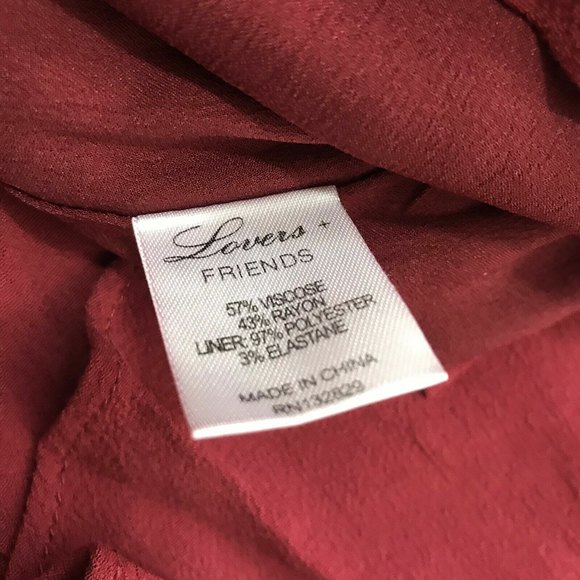 Lovers + Friends Revolve Mini Dress XS Primrose Strapless Cold Shoulder Wine Red - Picture 6 of 8